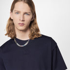 Tricou negru cu logo în relief