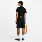 LV Blason tricou cu mânecă scurtă și guler la baza gâtului, brodat