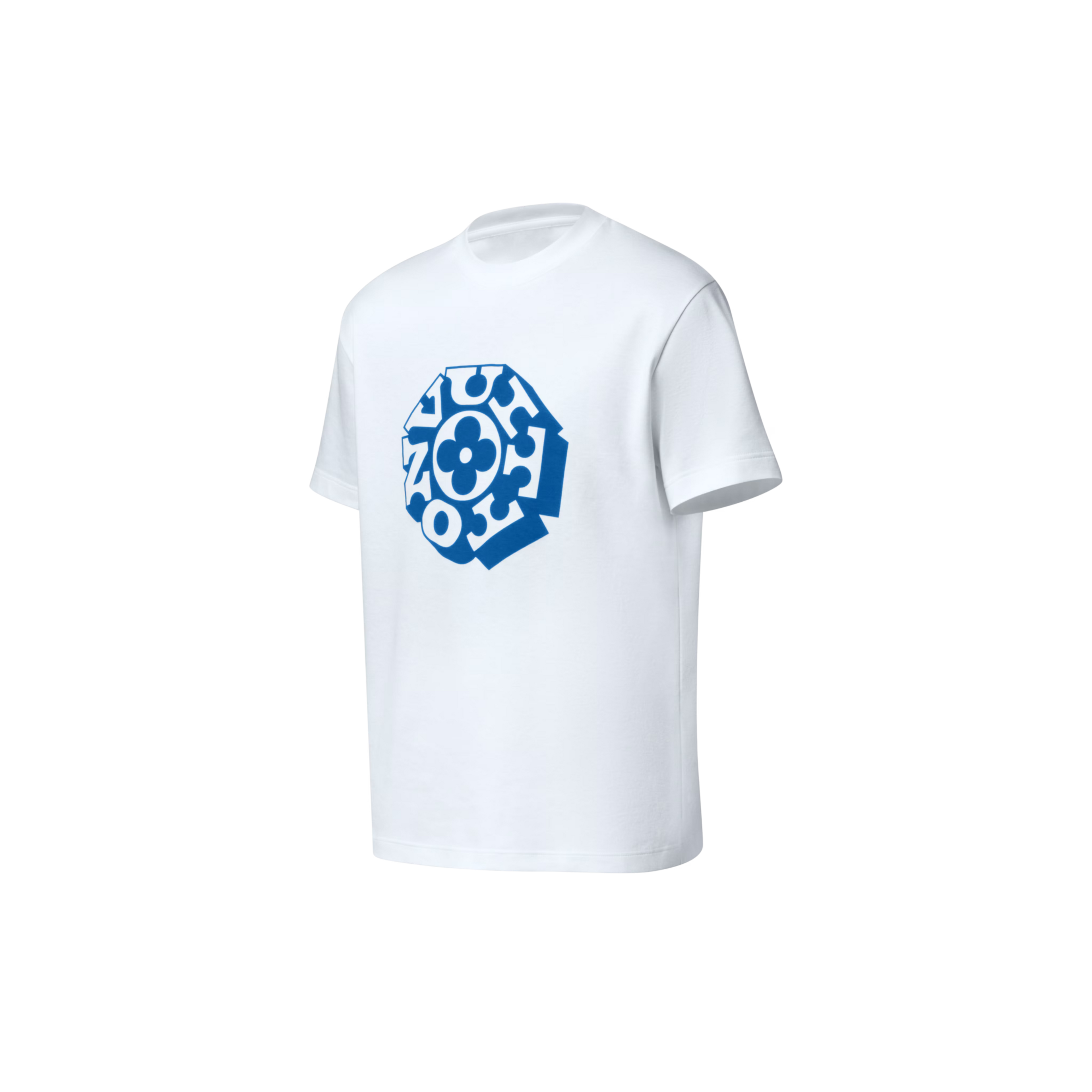 Tricou din bumbac alb cu imprimeu floral