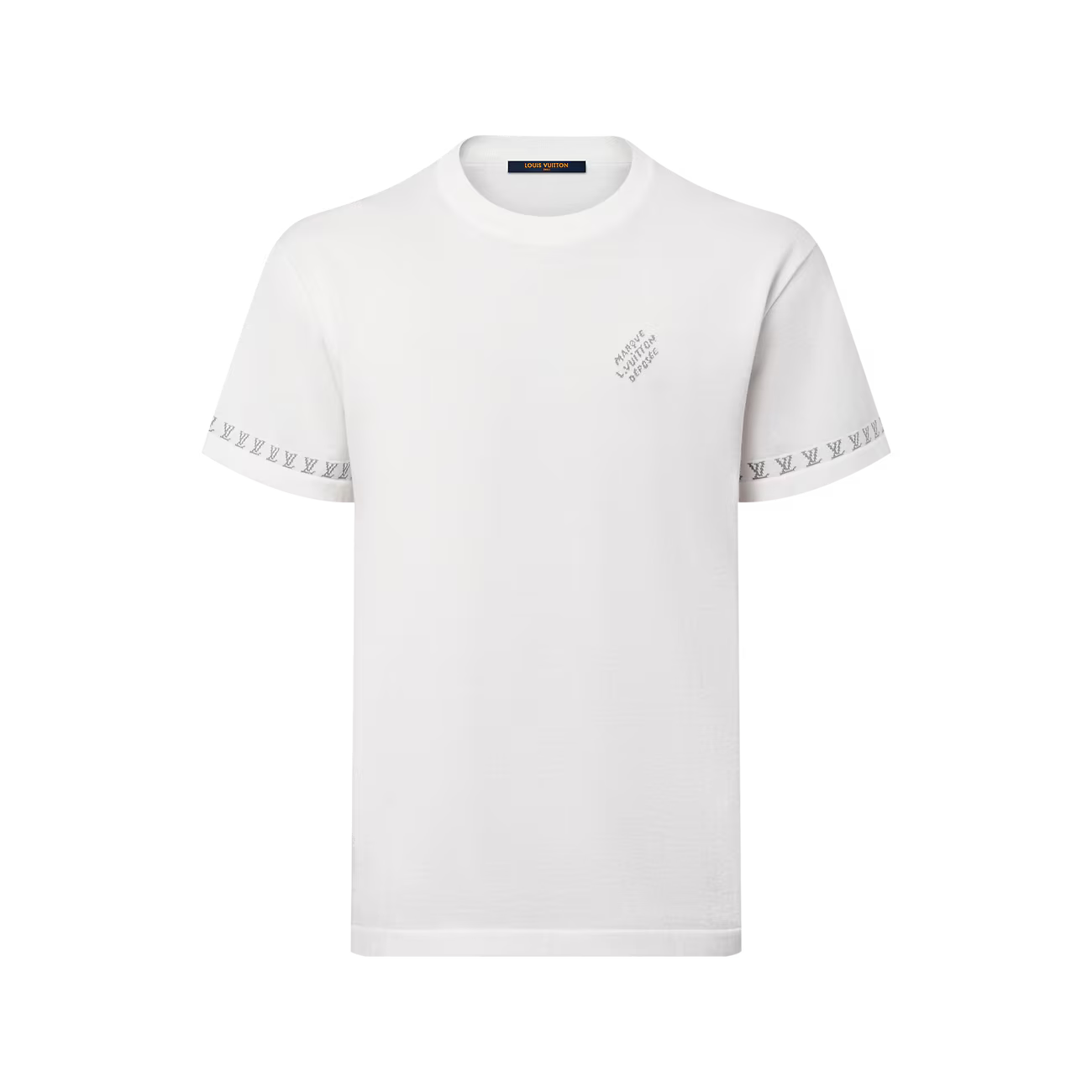 Tricou Signature tricotat, cu mânecă scurtă, alb lăptos