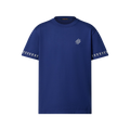 Tricou tricotat cu mânecă scurtă, albastru indigo, Signature