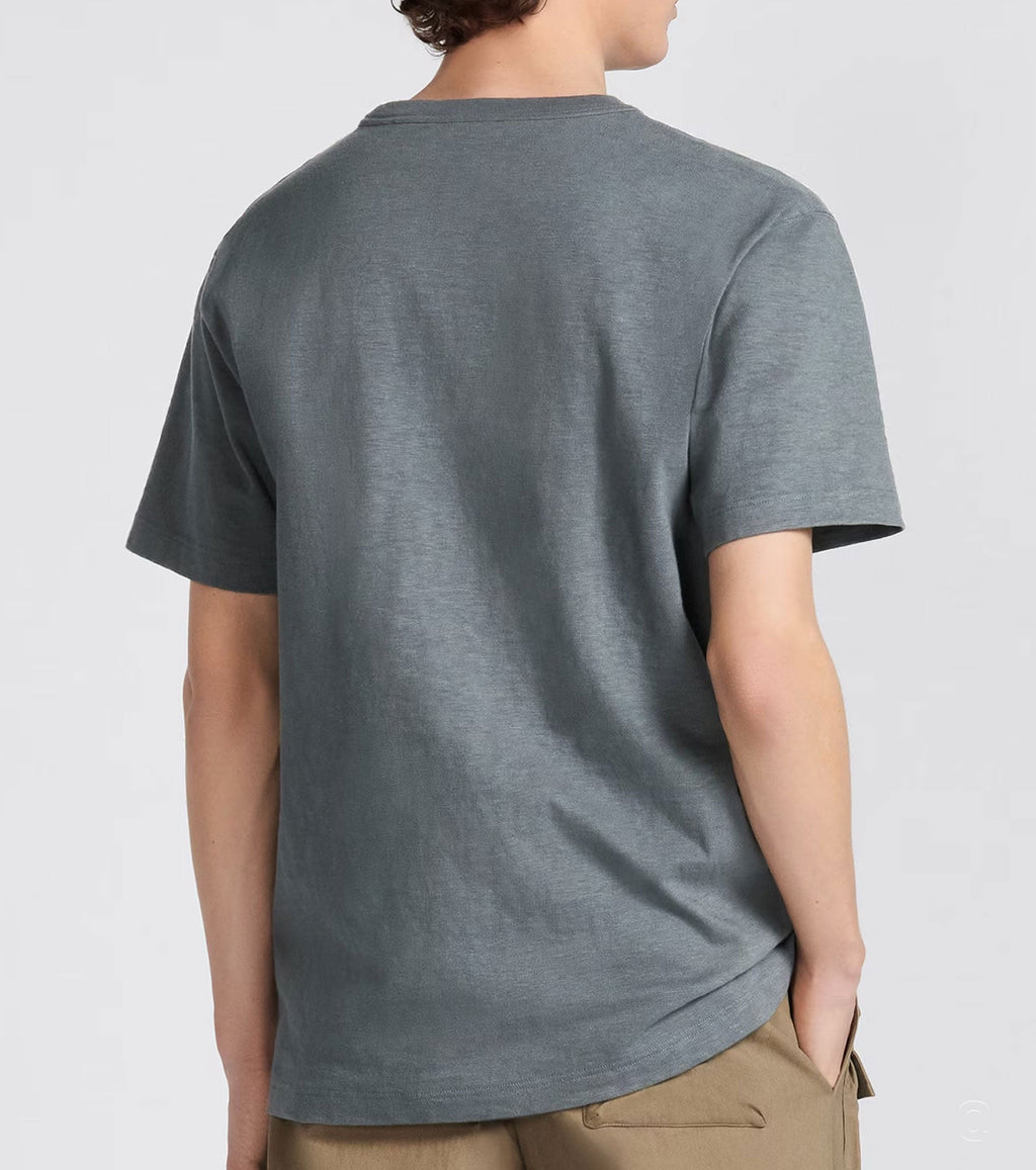 TRICOU DIN JERSE DIN BUMBAC SLUB GRI