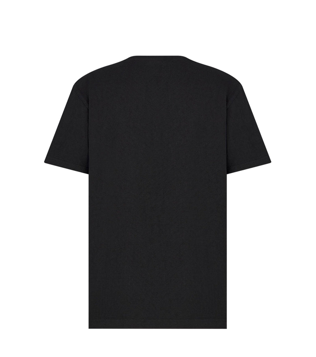 TRICOU NEGRU TEARS RELAXED FIT CU BRODERIE