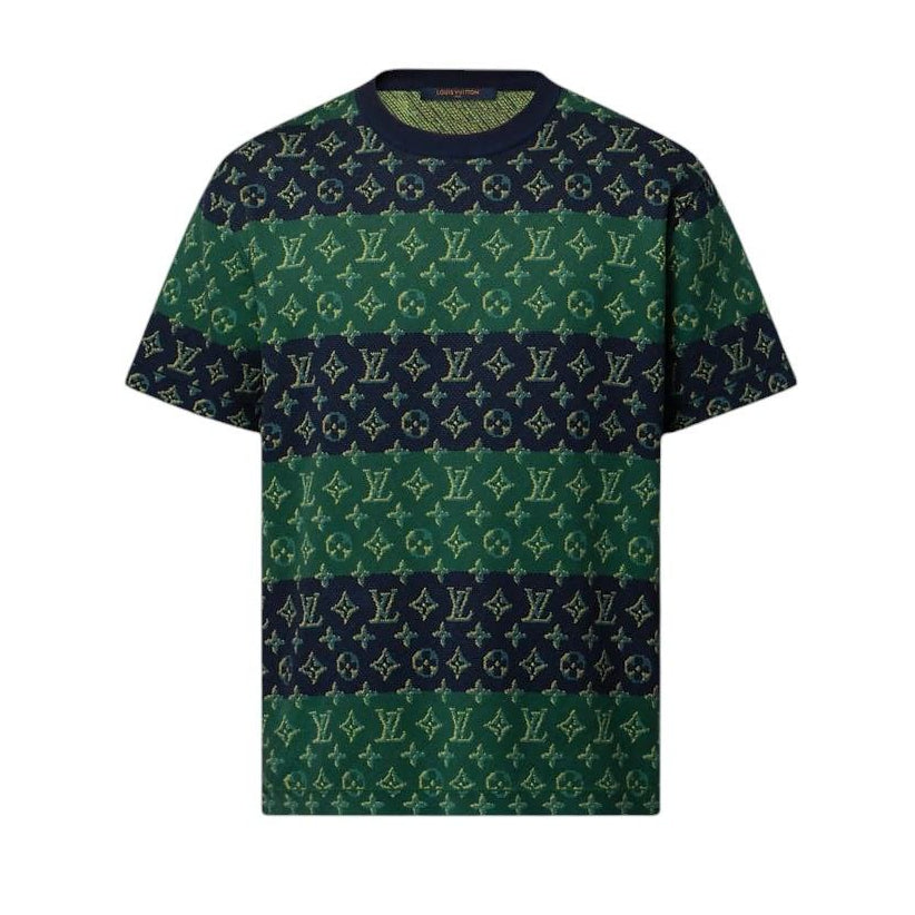 Tricou cu gât rotund și mânecă scurtă cu Monogramă