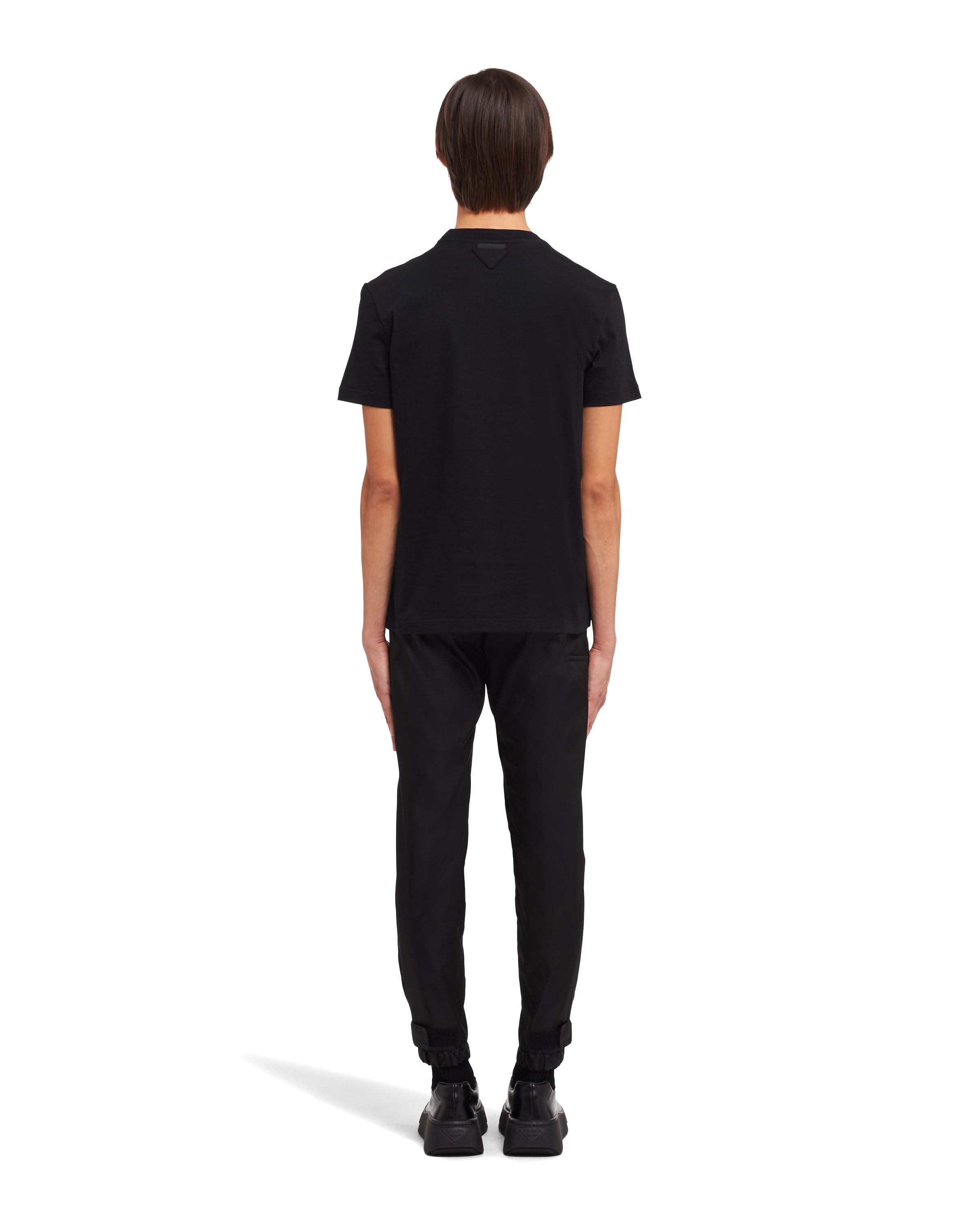 Tricou negru de bumbac, imprimat