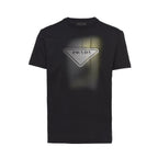 Tricou negru de bumbac, imprimat